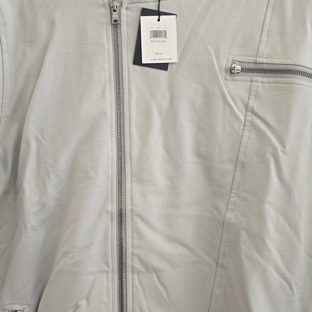 Light Gray Zip-Up Jacket - Picture 3 of 5